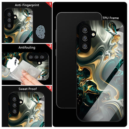 Samsung Galaxy A56 5G Premium Acrylic Shockproof Glass Back Case (Ocean Ember)