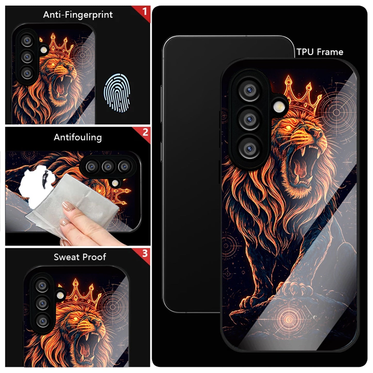Samsung Galaxy A56 5G Premium Acrylic Shockproof Glass Back Case (King of Cosmos)