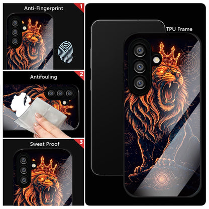 Samsung Galaxy A56 5G Premium Acrylic Shockproof Glass Back Case (King of Cosmos)
