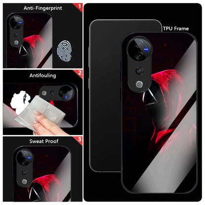 Vivo V40 Pro 5G Premium Acrylic Shockproof Glass Back Case (Triangle Mask)
