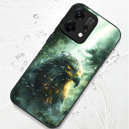 Oppo Reno 14 5G Premium Acrylic Shockproof Glass Back Case (Eagle Case)