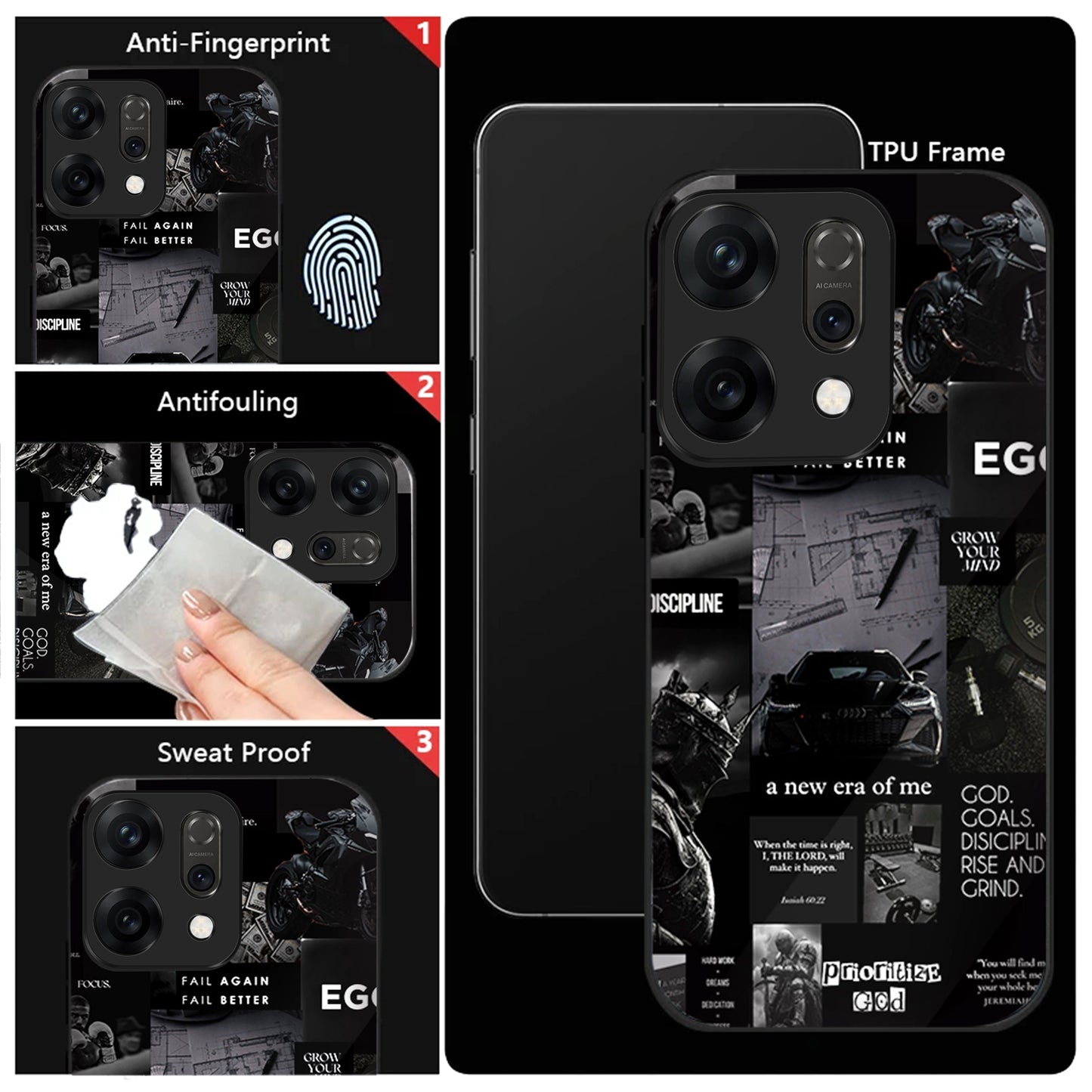 Oppo Reno 14 5G Premium Acrylic Shockproof Glass Back Case (New Era)