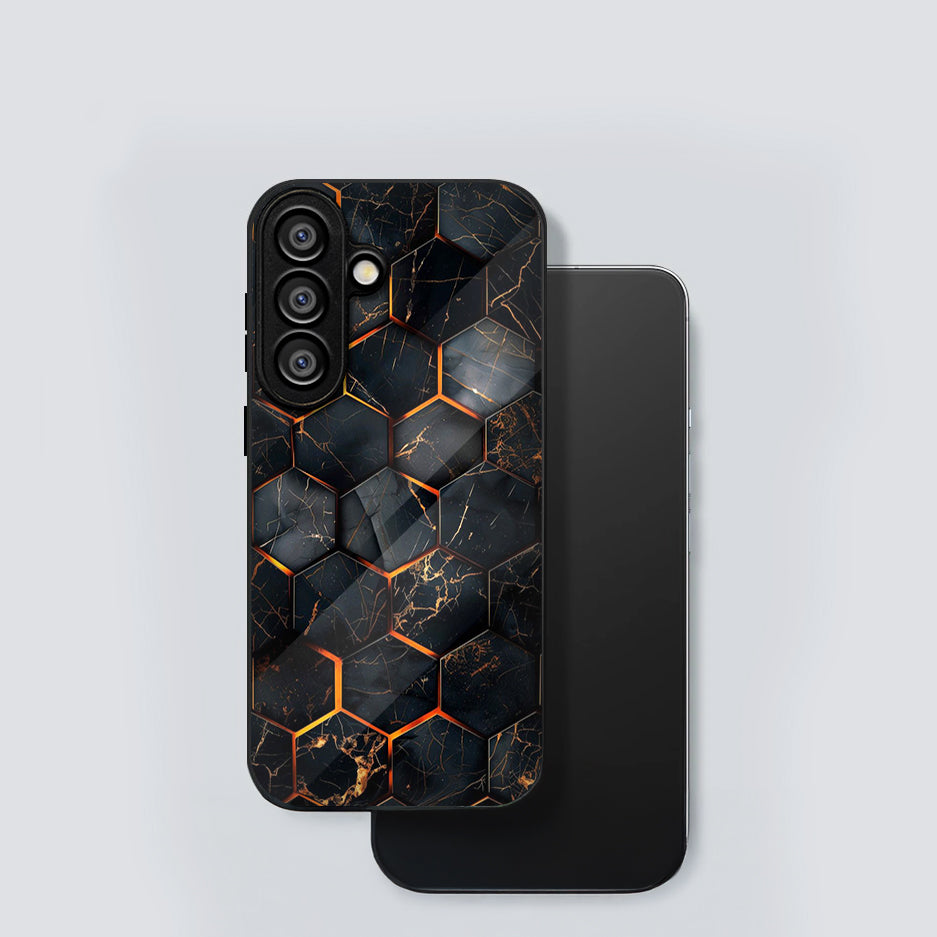 Samsung Galaxy A36 Premium Acrylic Shockproof Glass Back Case (FireGrid)