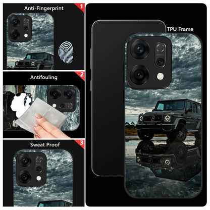 Oppo Reno 14 5G Premium Acrylic Shockproof Glass Back Case (Benz G-Class)
