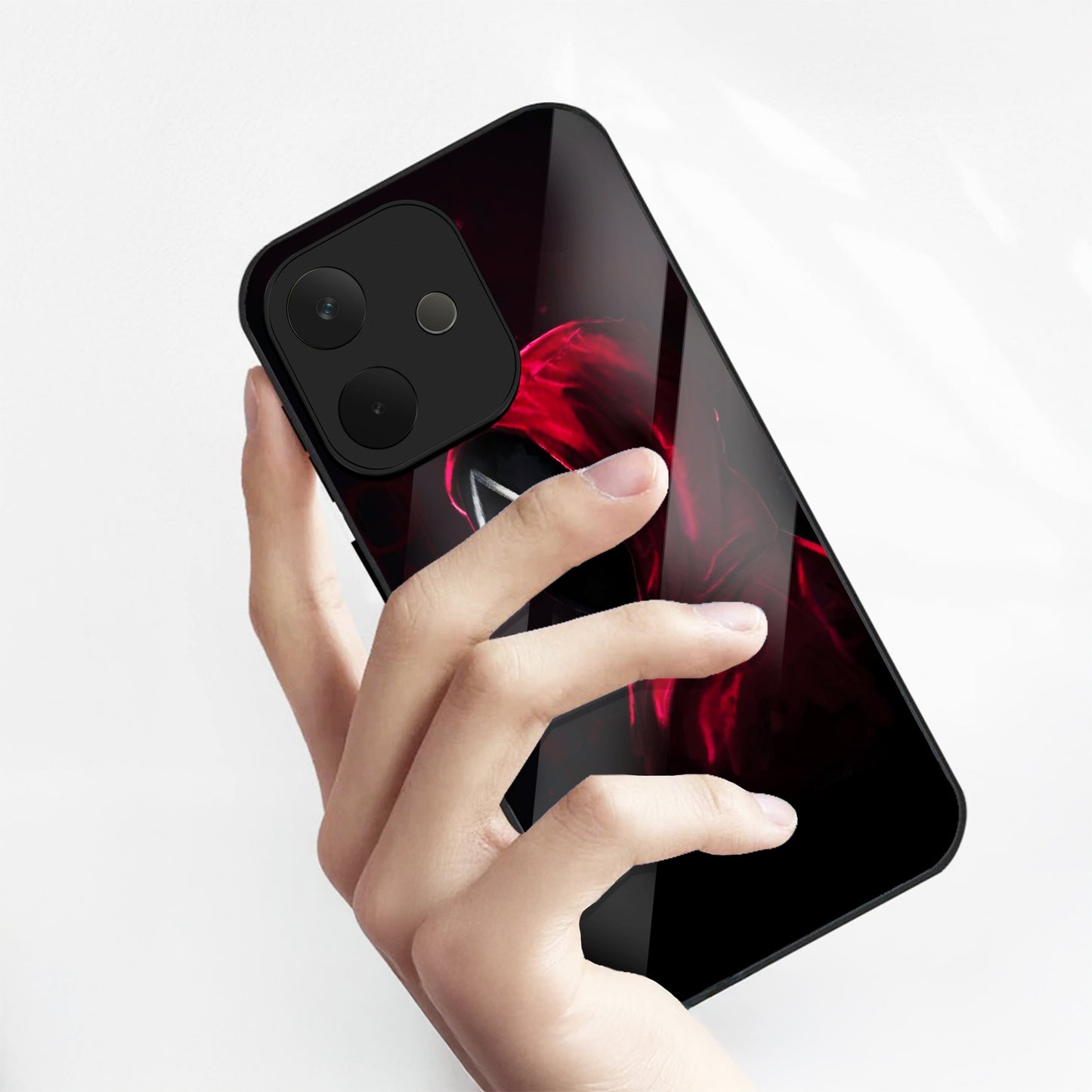 Oppo A5 Pro 5G Premium Acrylic Shockproof Glass Back Case (Triangle Mask)