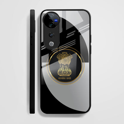 Vivo V40 Pro 5G Premium Acrylic Shockproof Glass Back Case (Satyamev Case)