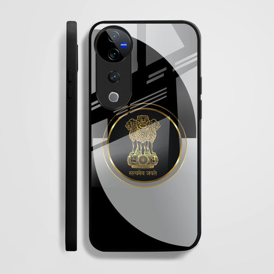 Vivo V40 Pro 5G Premium Acrylic Shockproof Glass Back Case (Satyamev Case)