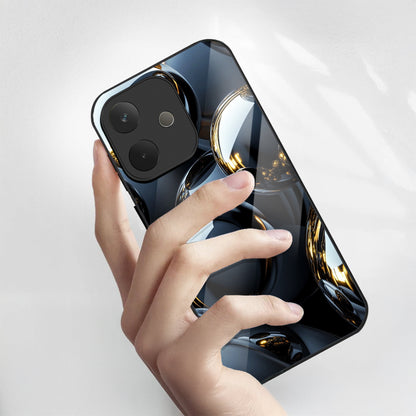 Oppo A5 Pro 5G Premium Acrylic Shockproof Glass Back Case (Mirror Spheres)