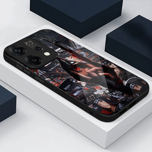 Oppo Reno 14 5G Premium Acrylic Shockproof Glass Back Case (Sharingan)