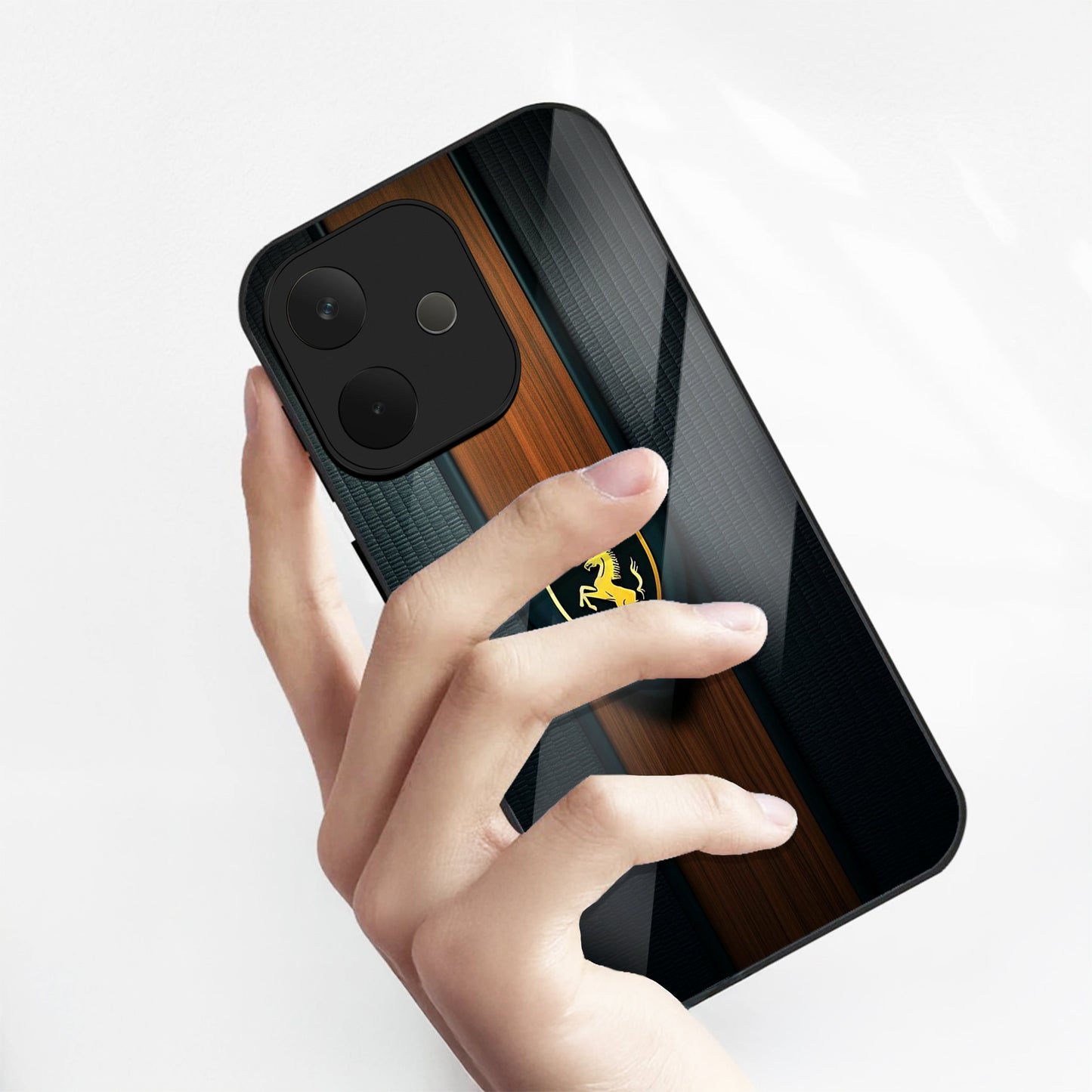 Oppo A5 Pro 5G Premium Acrylic Shockproof Glass Back Case (Royal Roadster)