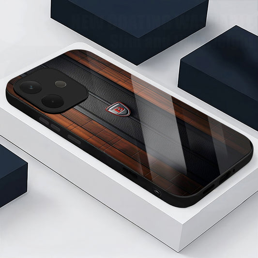 Oppo A5 Pro 5G Premium Acrylic Shockproof Glass Back Case (Carbon Oak)