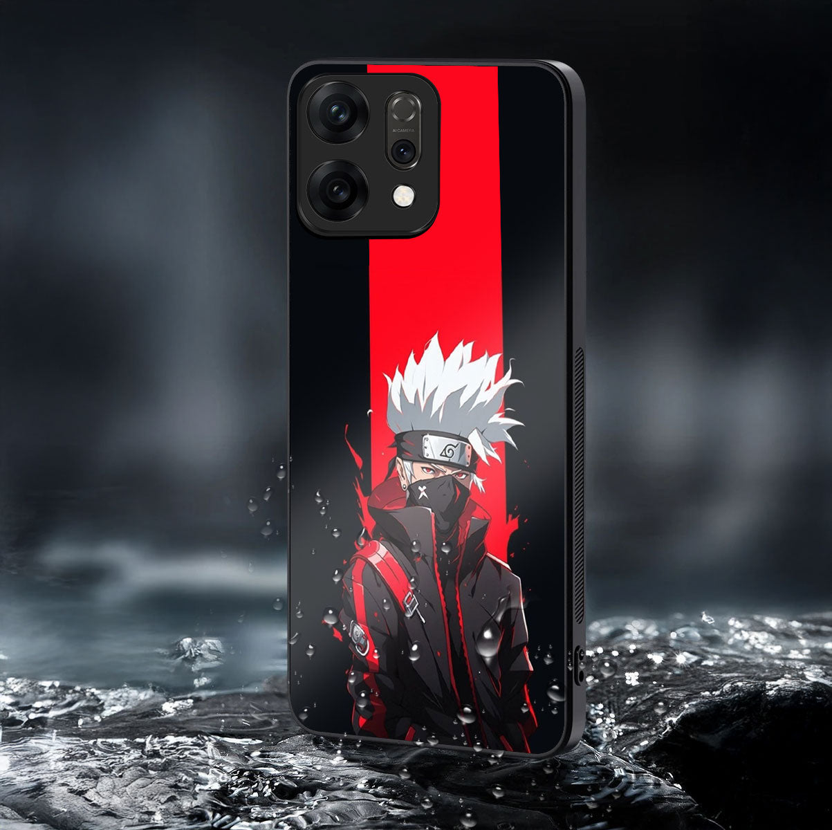 Oppo Reno 14 5G Premium Acrylic Shockproof Glass Back Case (Kakashi Blaze)