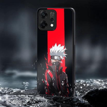 Oppo Reno 14 5G Premium Acrylic Shockproof Glass Back Case (Kakashi Blaze)