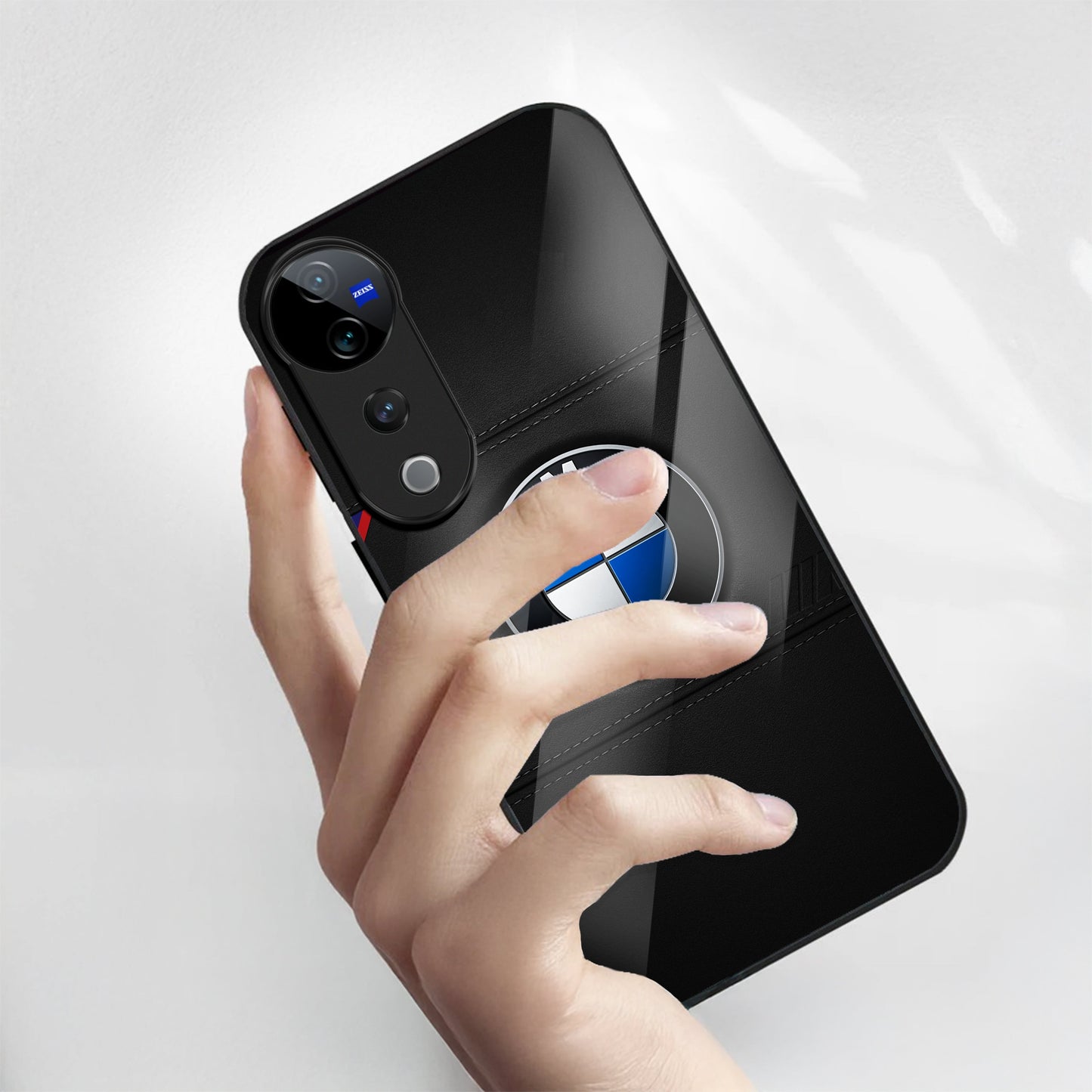 Vivo V40 Pro 5G Premium Acrylic Shockproof Glass Back Case (BMW LOGO)