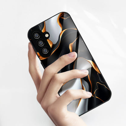 Samsung Galaxy A56 5G Premium Acrylic Shockproof Glass Back Case (Lava Veins)