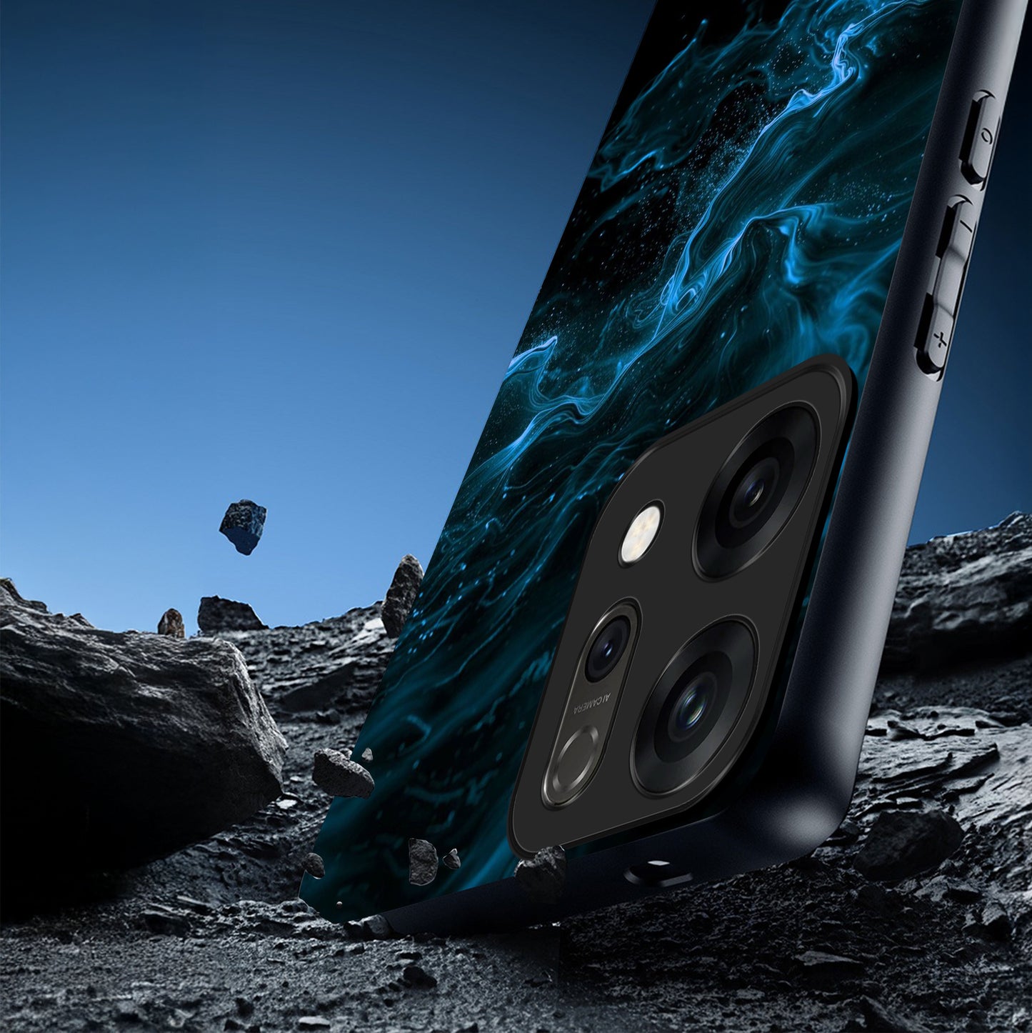Oppo Reno 14 5G Premium Acrylic Shockproof Glass Back Case (VoltWave)