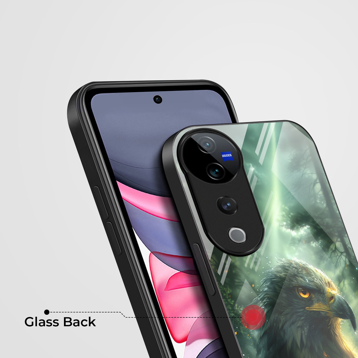 Vivo V40 Pro 5G Premium Acrylic Shockproof Glass Back Case ( Eagle Case)