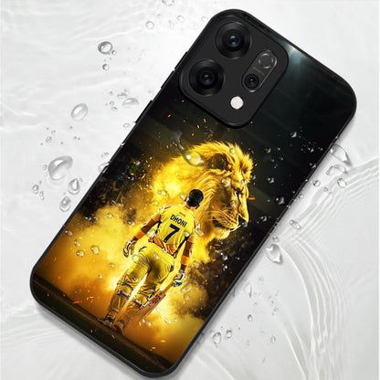 Oppo Reno 14 5G Premium Acrylic Shockproof Glass Back Case (Dhoni)