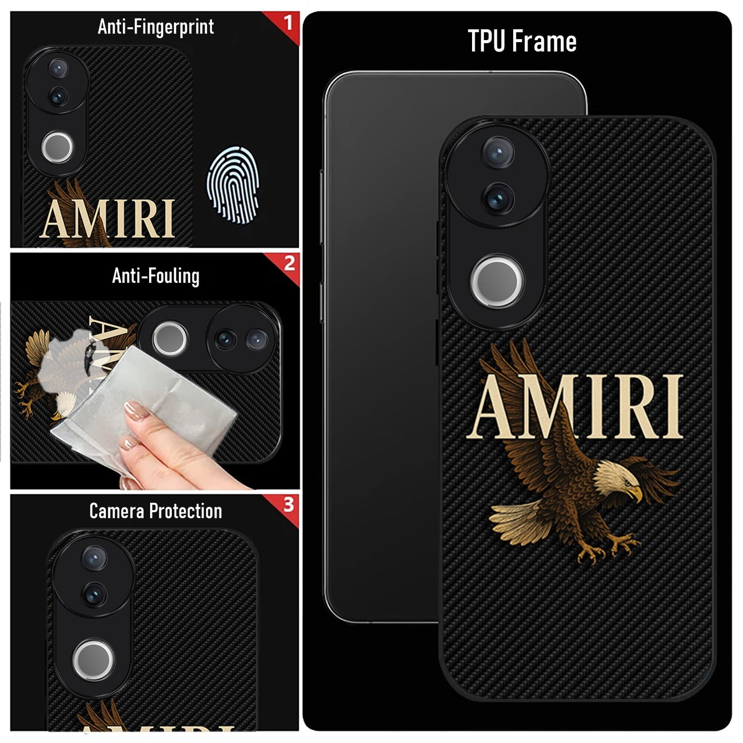 Vivo V50 5G Premium Acrylic Shockproof Glass Back Case (Amiri Case)