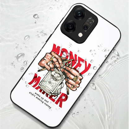 Oppo Reno 14 5G Premium Acrylic Shockproof Glass Back Case (Money maker)