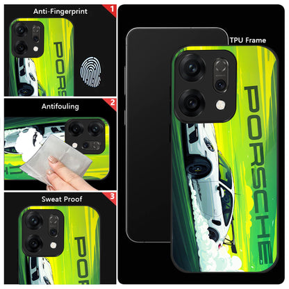 Oppo Reno 14 5G Premium Acrylic Shockproof Glass Back Case (Speedster Case)