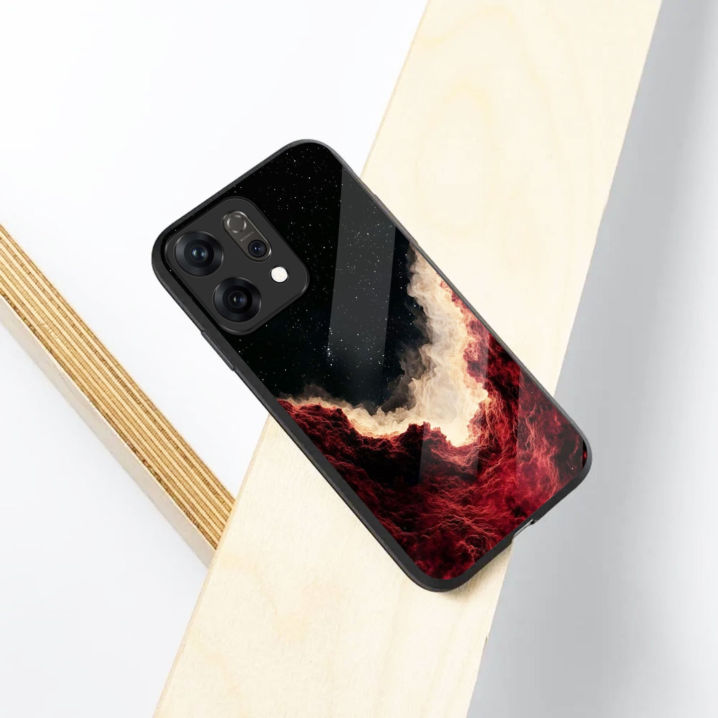 Oppo Reno 14 5G Premium Acrylic Shockproof Glass Back Case (Starfire)