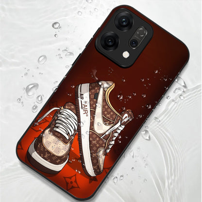 Oppo Reno 14 5G Premium Acrylic Shockproof Glass Back Case (Sneaker Case)