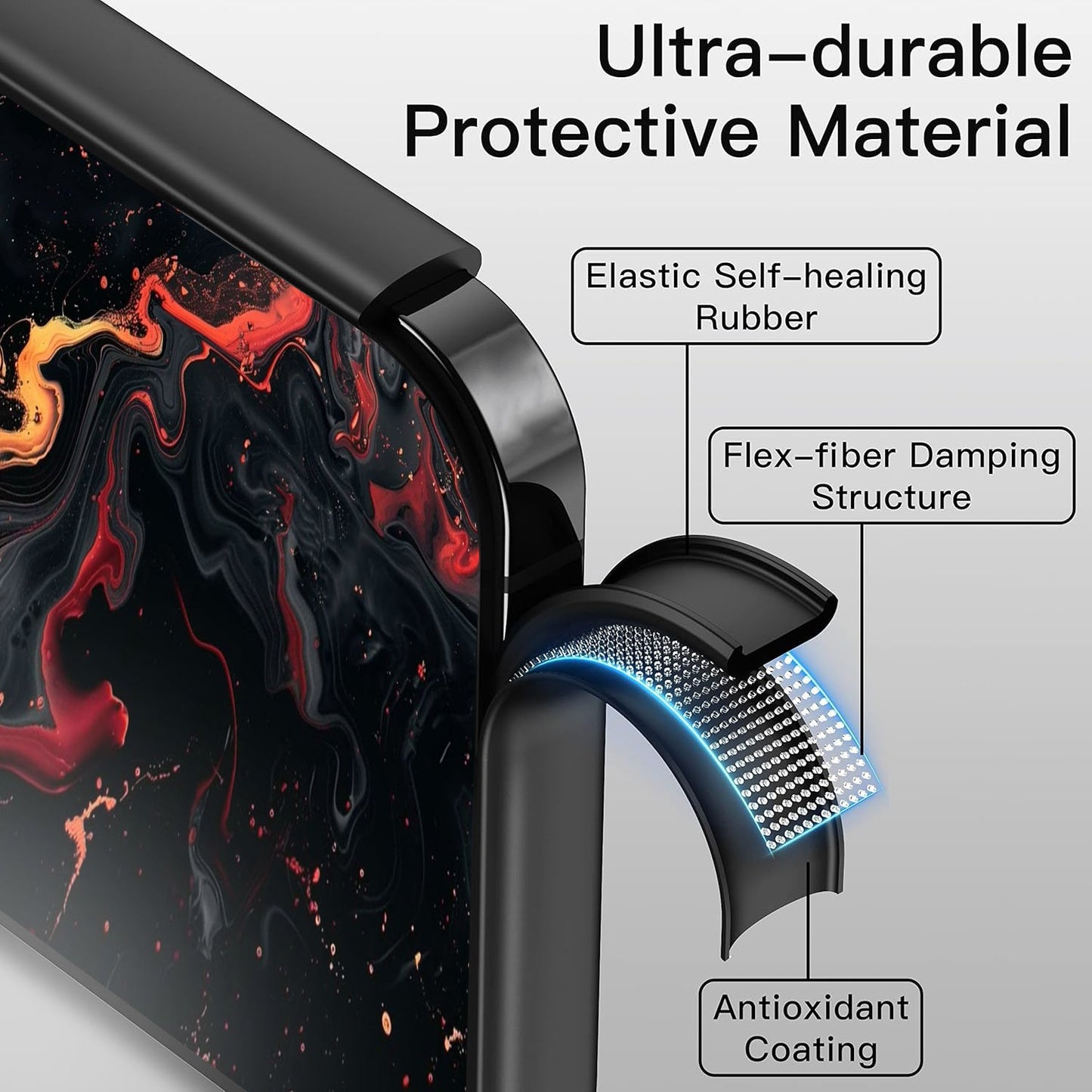Vivo T4 5G Premium Acrylic Shockproof Glass Back Case (Ashen Fire)
