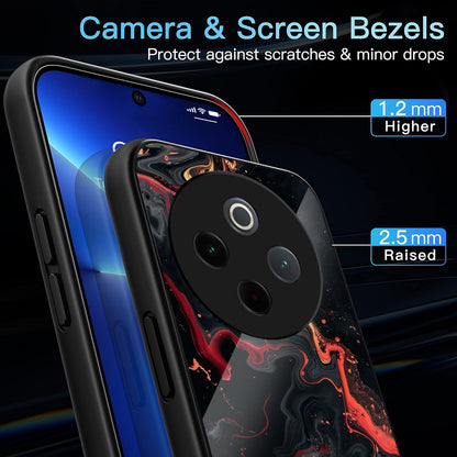 Vivo T4 5G Premium Acrylic Shockproof Glass Back Case (Ashen Fire)