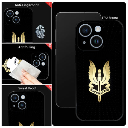 iPhone 14 Premium Acrylic Shockproof Glass Back Case (Dare Wins)