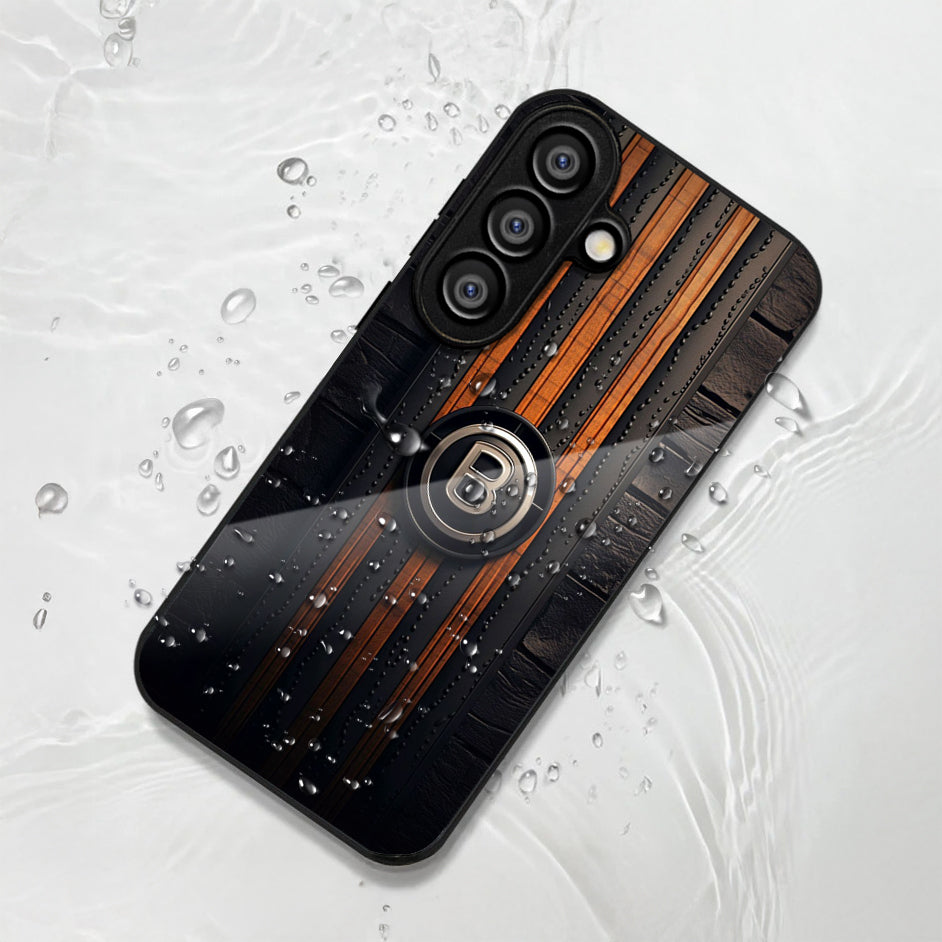 Samsung Galaxy A56 Premium Acrylic Shockproof Glass Back Case (BlackEdition)