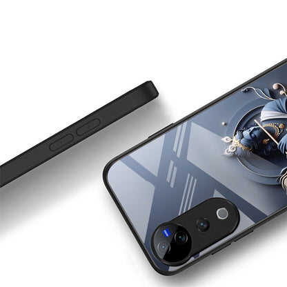 Vivo V40 Pro 5G Premium Acrylic Shockproof Glass Back Case ( Krishna)