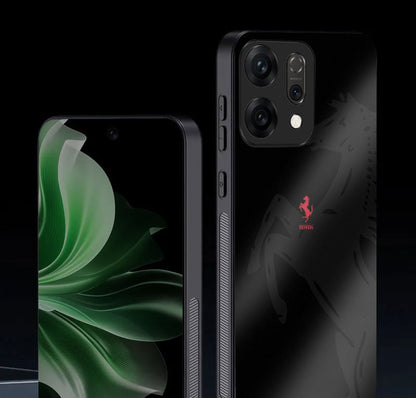Oppo Reno 14 5G Premium Acrylic Shockproof Glass Back Case (Ferrari Eclipse)