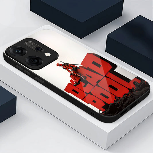 Oppo Reno 14 5G Premium Acrylic Shockproof Glass Back Case (Deadpool Case)