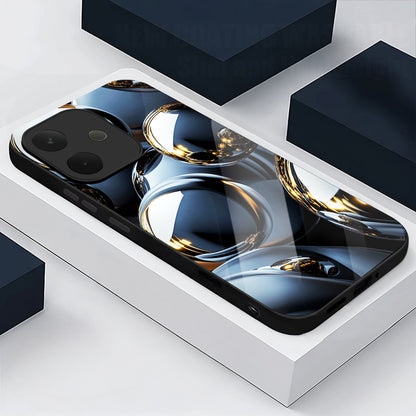 Oppo A5 Pro 5G Premium Acrylic Shockproof Glass Back Case (Mirror Spheres)