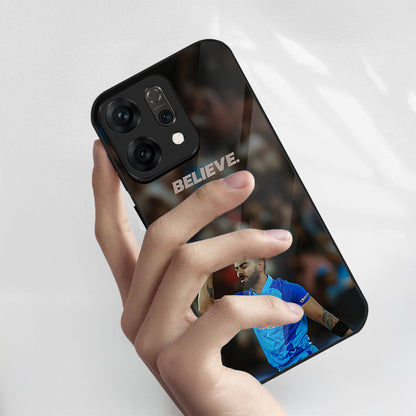 Oppo Reno 14 5G Premium Acrylic Shockproof Glass Back Case (Virat Kohli)