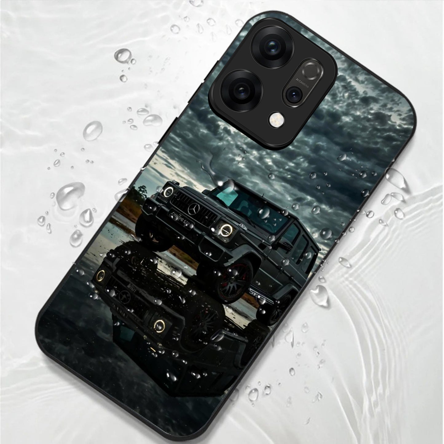 Oppo Reno 14 5G Premium Acrylic Shockproof Glass Back Case (Benz G-Class)