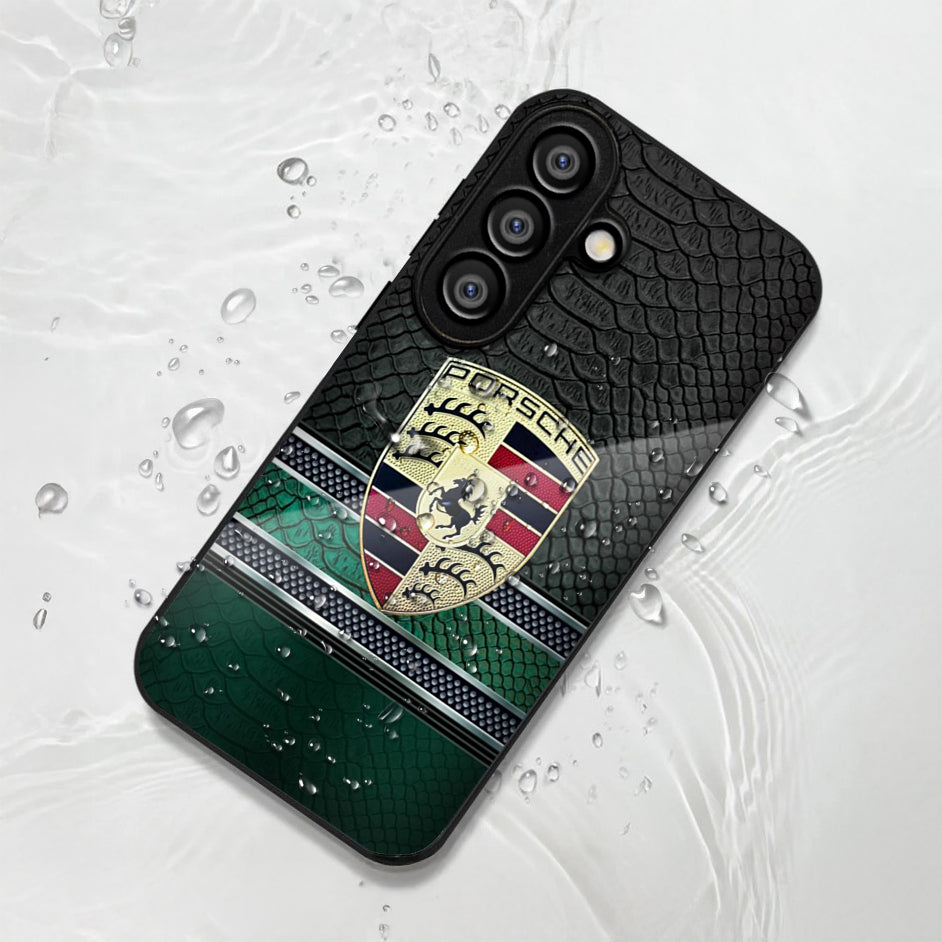 Samsung Galaxy A36 Premium Acrylic Shockproof Glass Back Case (Porsche Prestige)
