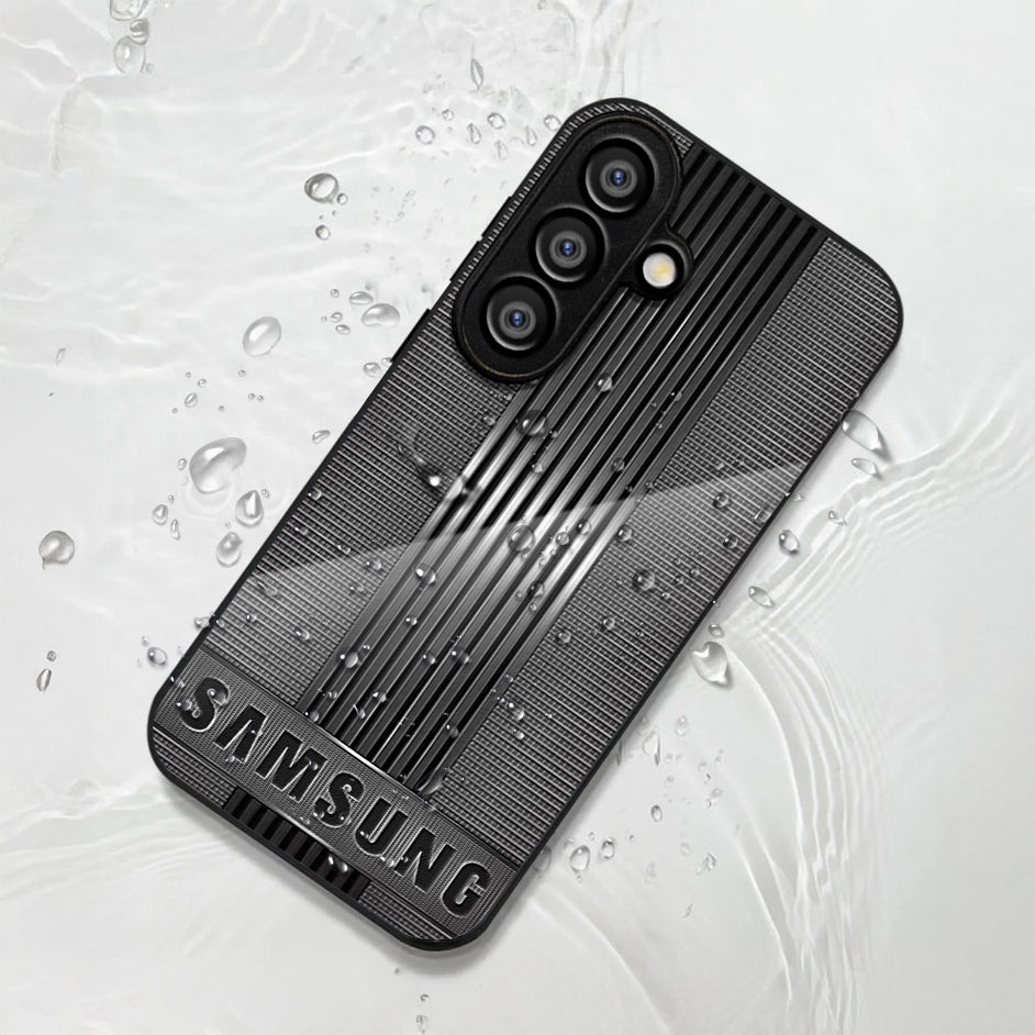 Samsung Galaxy A36 Premium Acrylic Shockproof Glass Back Case (BlackAura)