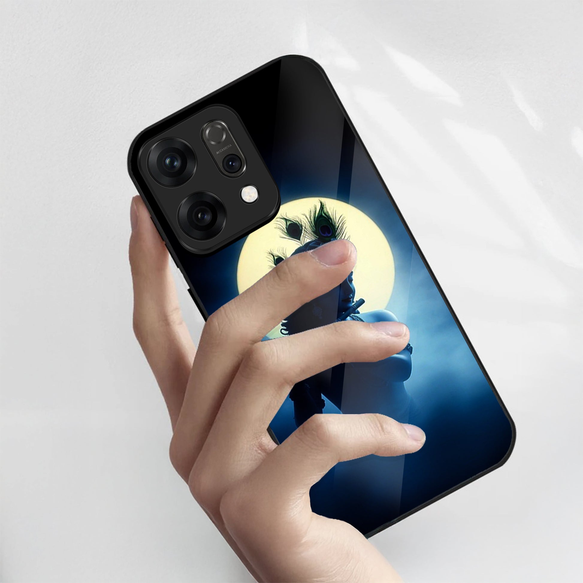 Oppo Reno 14 Printed Glass Back Case