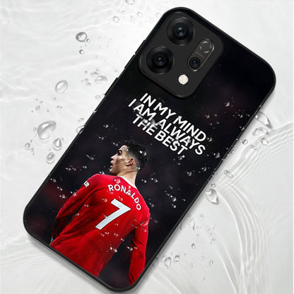 Oppo Reno 14 5G Premium Acrylic Shockproof Glass Back Case (Ronaldo Case)