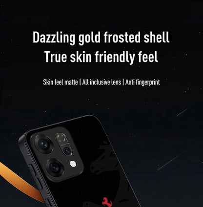 Oppo Reno 14 5G Premium Acrylic Shockproof Glass Back Case (Ferrari Eclipse)