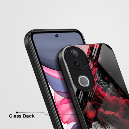 Vivo V50 5G Premium Acrylic Shockproof Glass Back Case ( Infernal Drift )