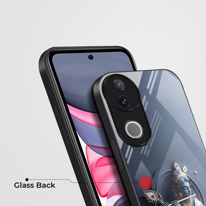 Vivo V50 5G Premium Acrylic Shockproof Glass Back Case ( Krishna )