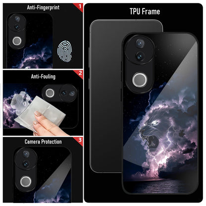 Vivo V50 5G Premium Acrylic Shockproof Glass Back Case (Strom King)