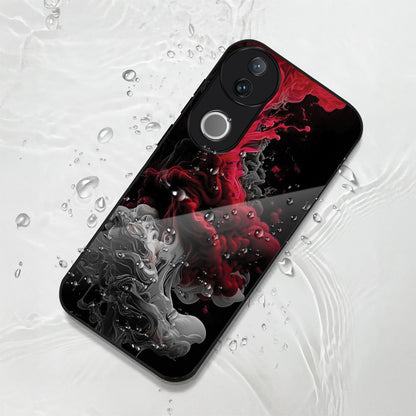 Vivo V50 5G Premium Acrylic Shockproof Glass Back Case ( Infernal Drift )