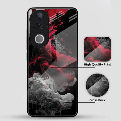 Vivo V50 5G Premium Acrylic Shockproof Glass Back Case ( Infernal Drift )