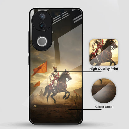 Vivo V50 5G Premium Acrylic Shockproof Glass Back Case ( Battle Glory )