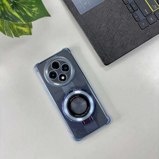 Oppo F27 Pro+ 5G Original Luxury Magnifier Ring Stand Shockproof Airbags Corner Case