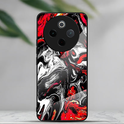 Vivo T4 5G Premium Acrylic Shockproof Glass Back Case (Liquid Fire)